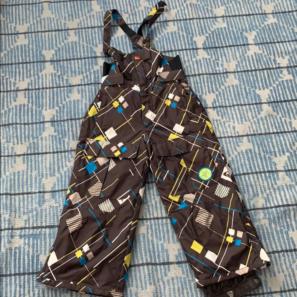 Boys quicksilver snow ski snowboard bib size M